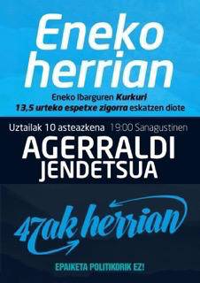 Eneko Ibargureni babesa adierazteko agerraldia