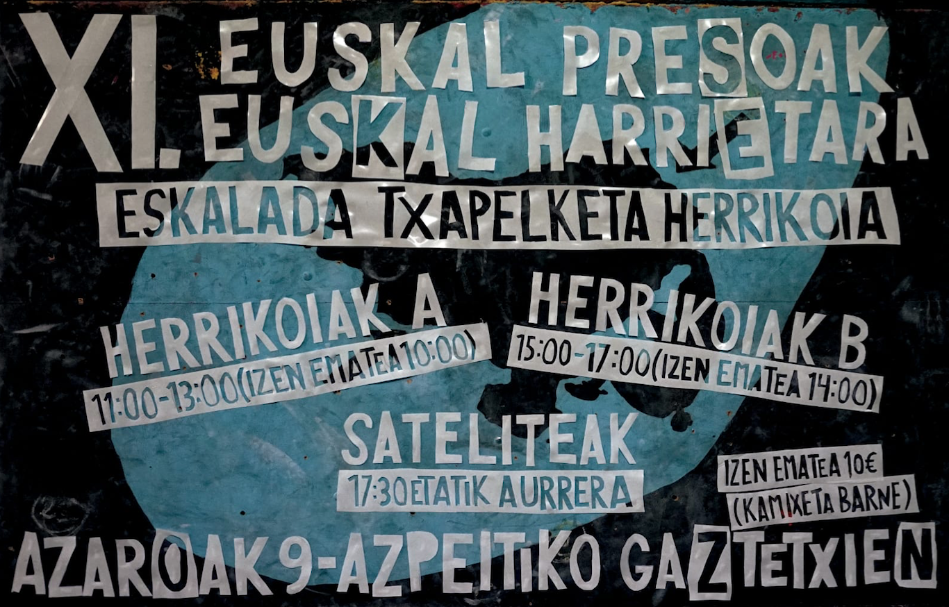 Azaroaren 9an izango da XI. Euskal Presoak Euskal Harrietara boulder txapelketa herrikoia
