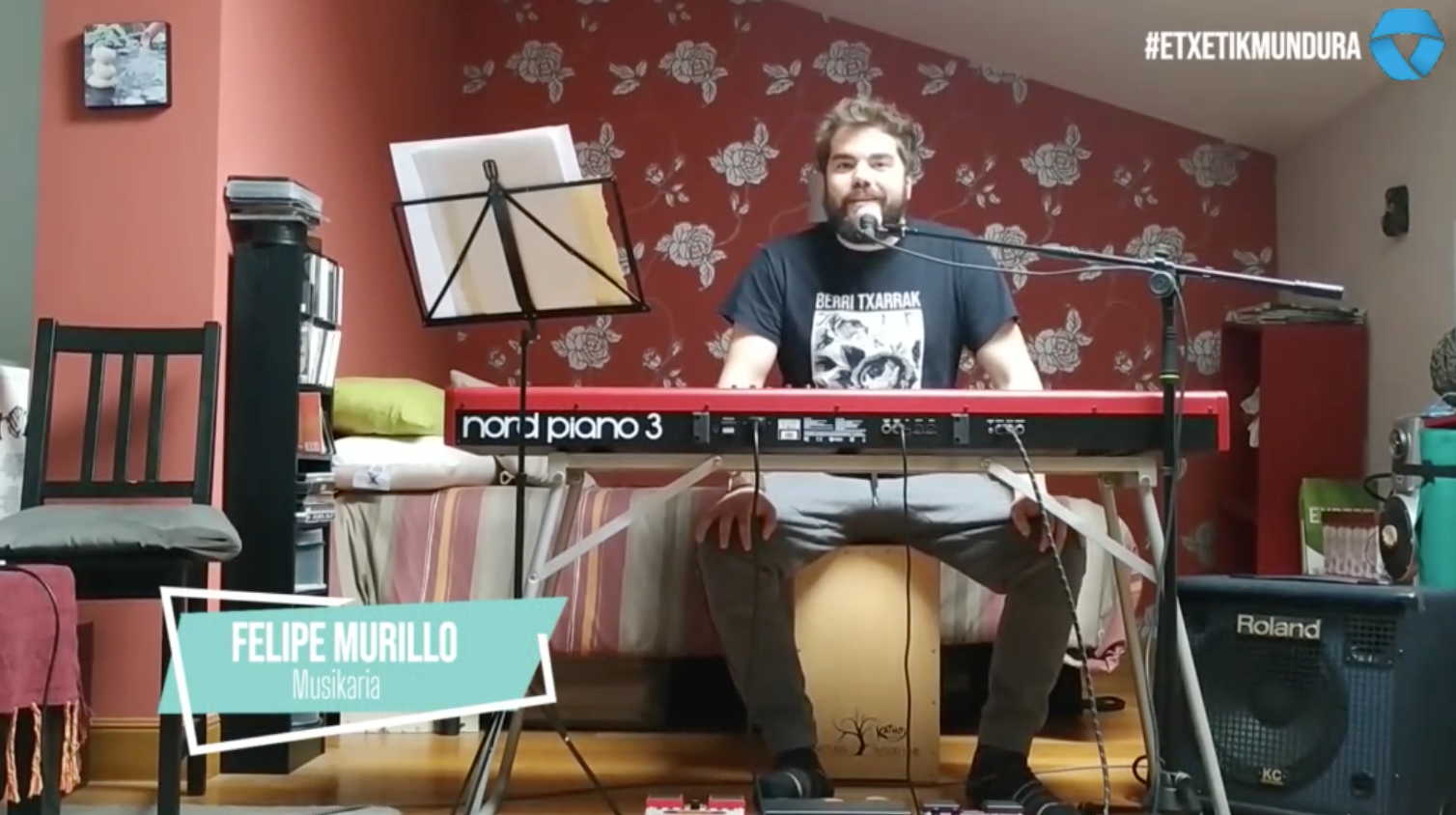 Felipe Murillo musikariaren emanaldia izango da gaur #EtxetikMundura saioetan