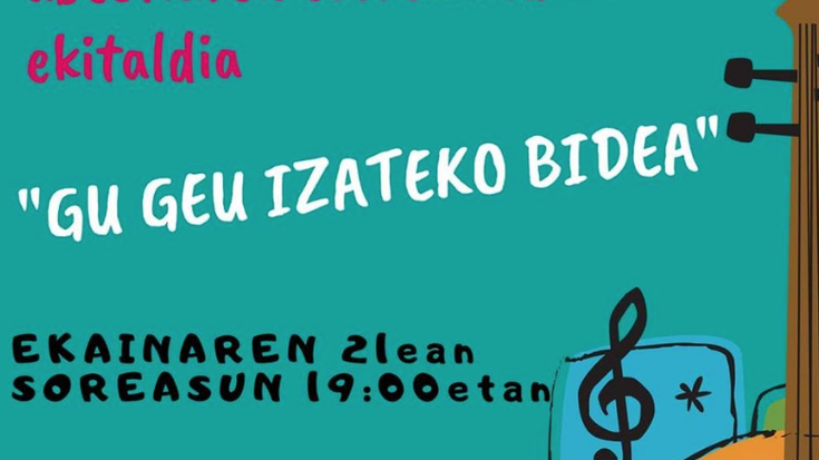 'Gu geu izateko bidea' Iraurgi Ikastetxeko abestiaren estreinaldia