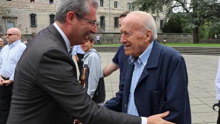 Arzalluz publikoki agertu zen azken aldietakoa, Loiolan