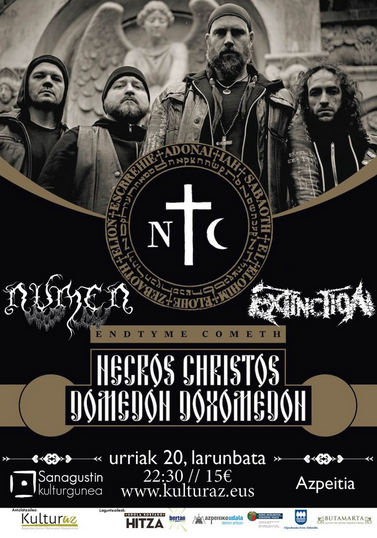Kontzertuak: Necros Christos + Numen + Extinction