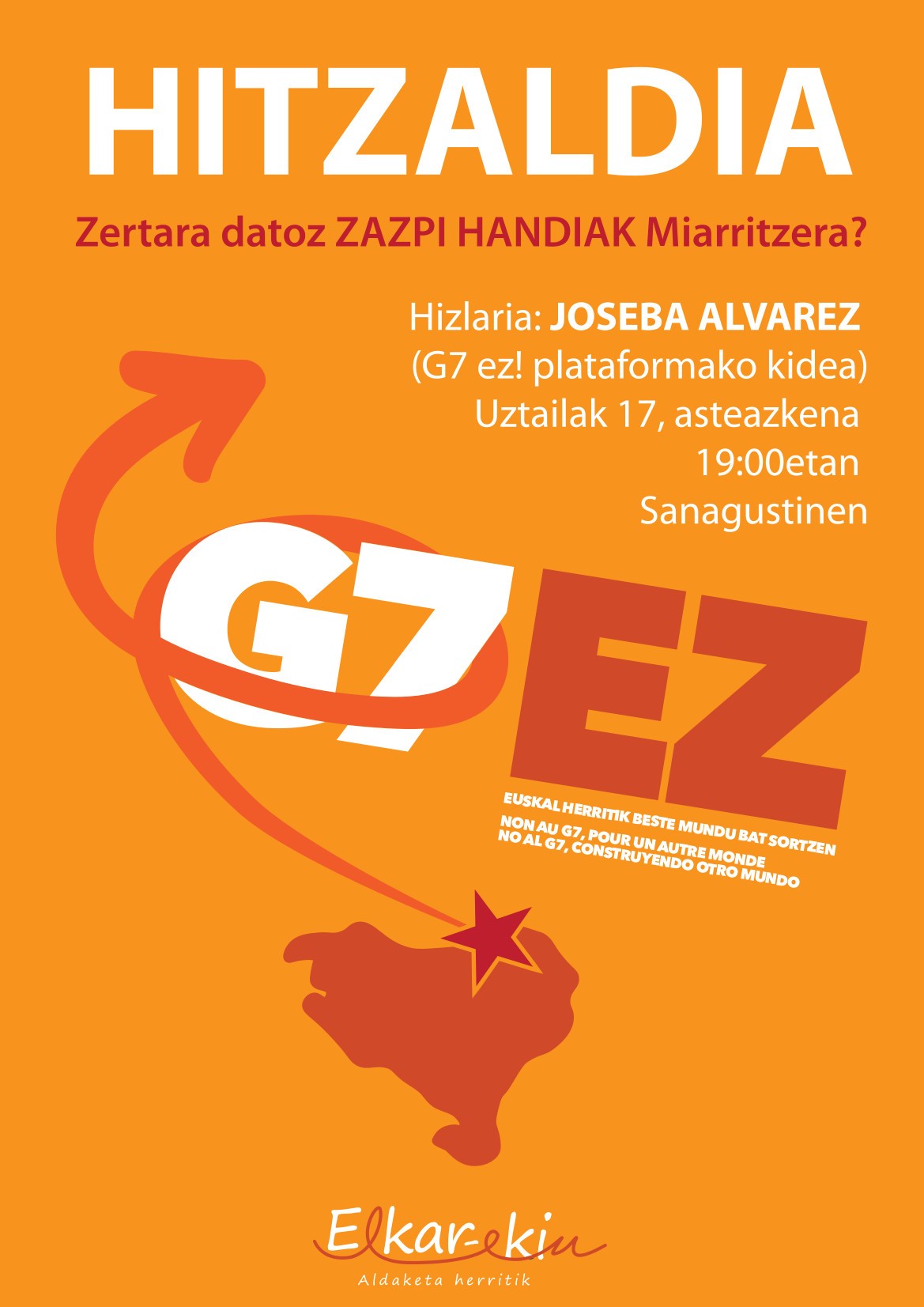 Zazpi Handiek Miarritzen egingo duten gailurra aztergai izango dute uztailaren 17an Sanagustinen