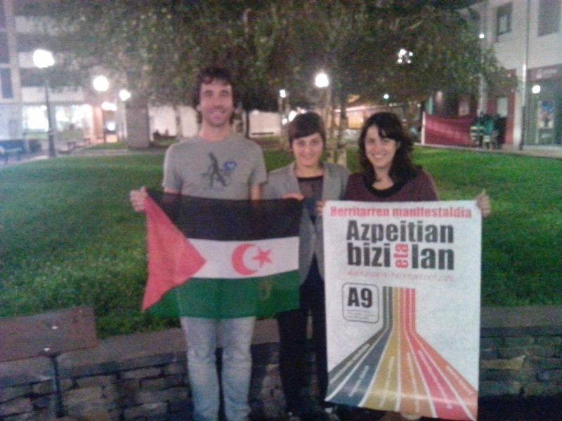 Khamar Saharar Herriaren Aldeko Elkarteak ere bat egin du larunbateko manifestaldiarekin