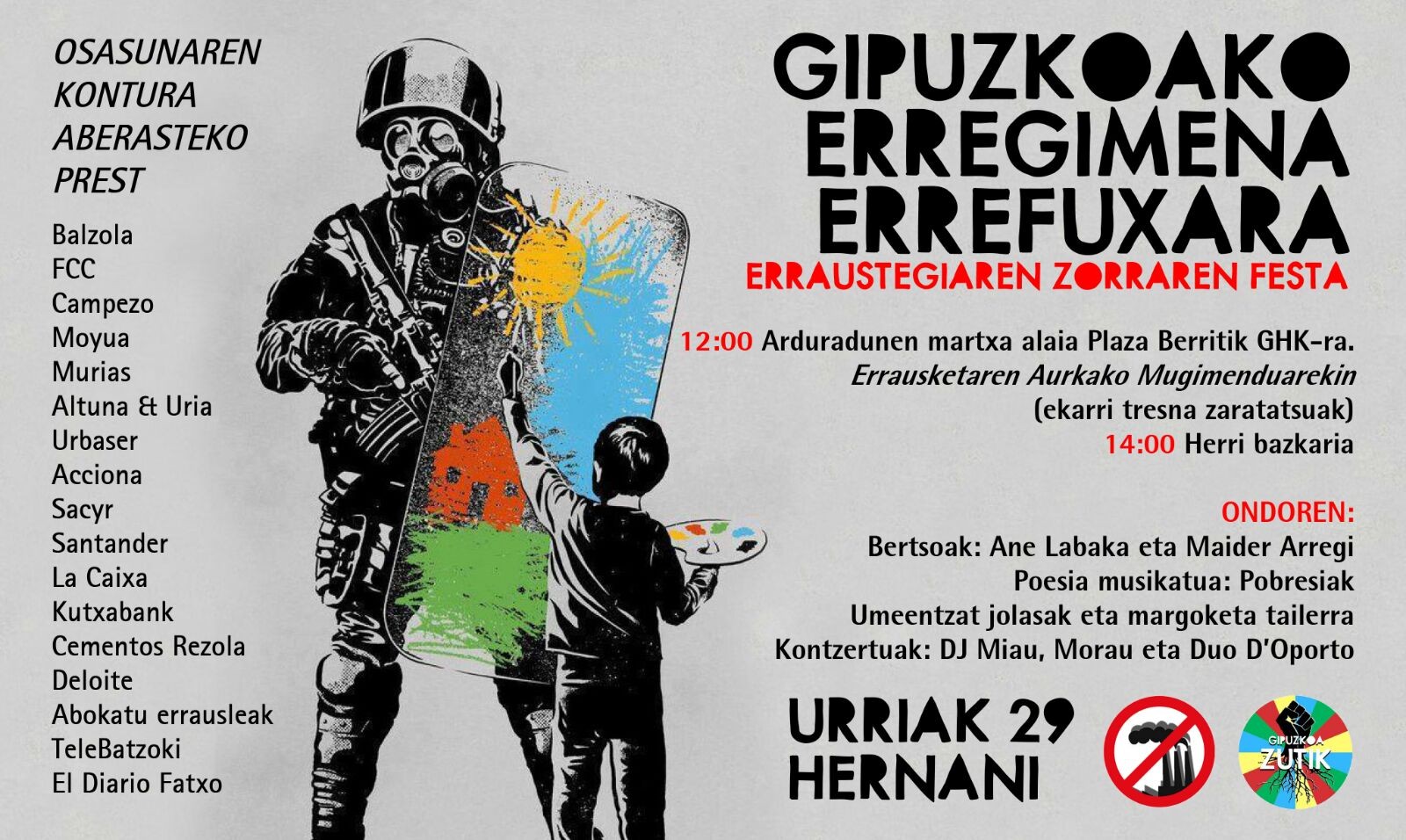 Erraustegiaren zorraren festara joateko deia egin du Azpeiti Tentek