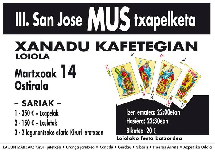 III. San Jose Mus Txapelketa