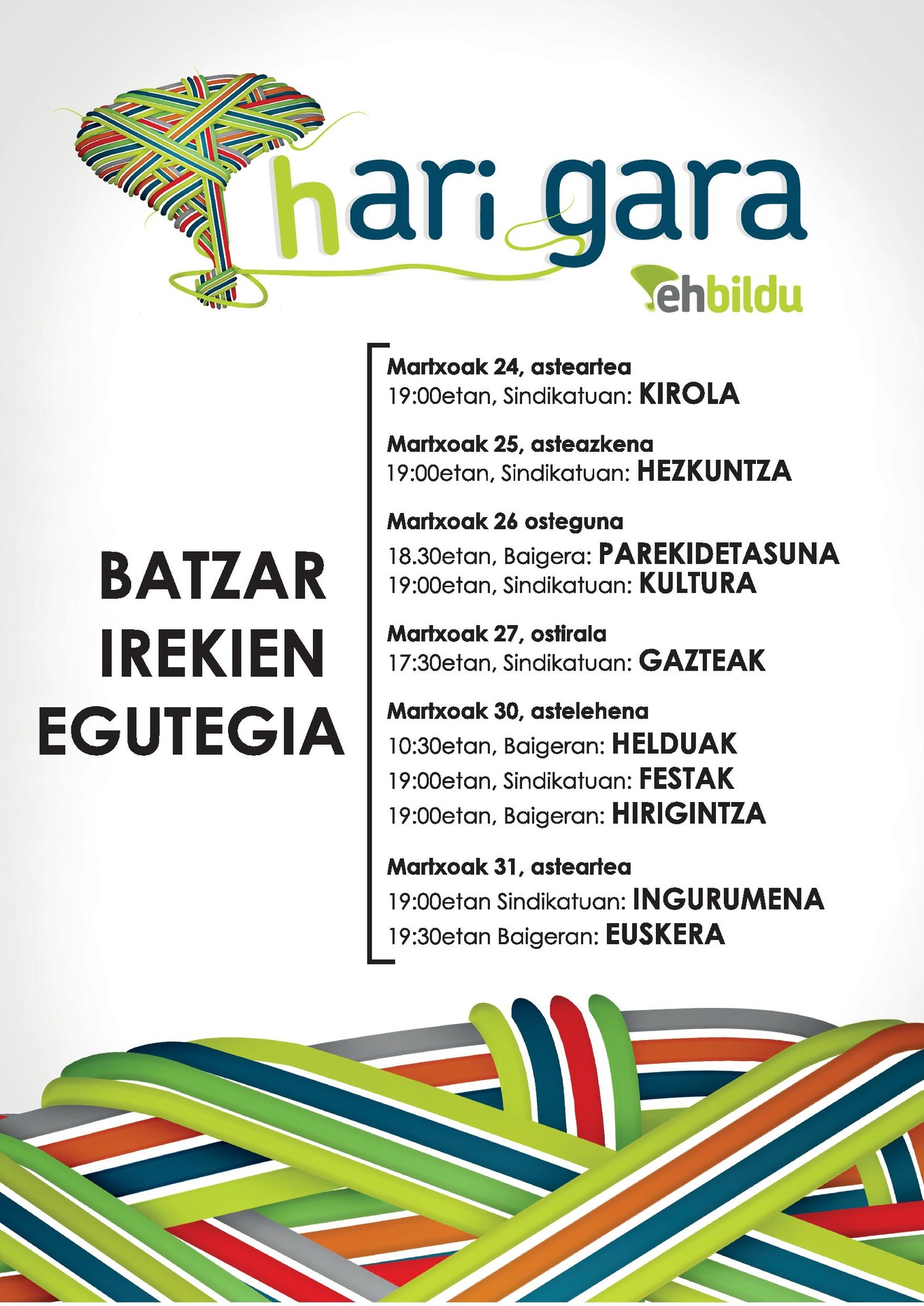Arlokako batzar irekien egutegia, prest