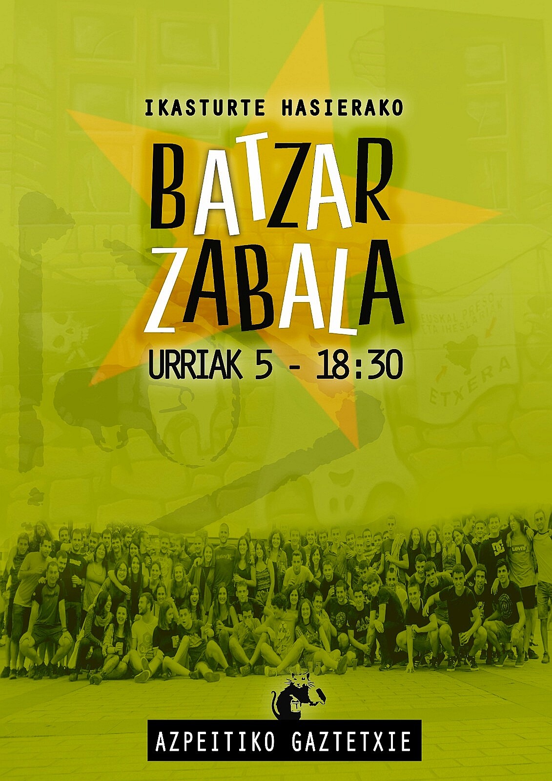 Urriaren 5ean egingo du Gaztetxeak ikasturte hasierako batzar irekia