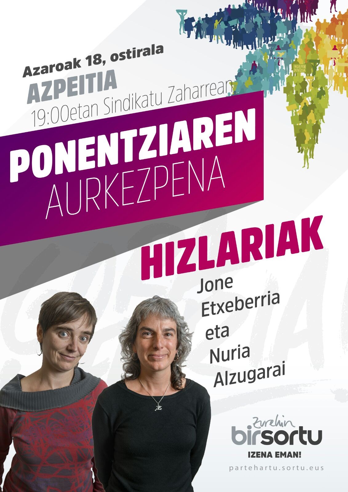 Zohardia ponentziaren aurkezpena izango da ostiralean, Sindikatu Zaharrean