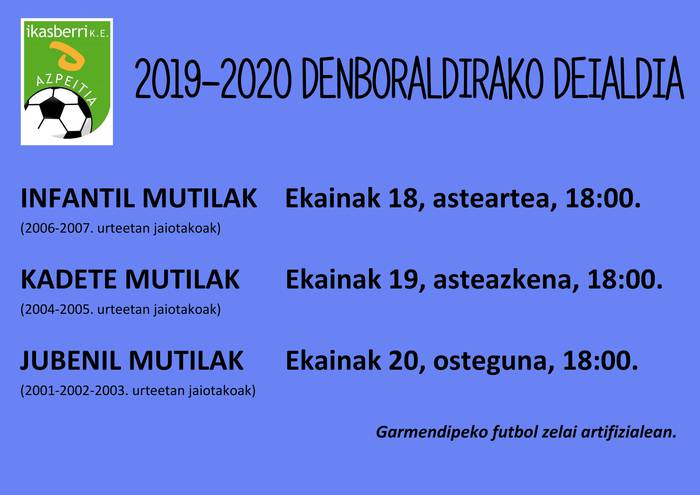 2019-2020 denboraldirako deialdia