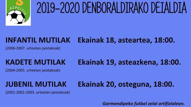 2019-2020 denboraldirako deialdia