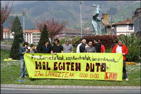 Lan istripuen aurrean