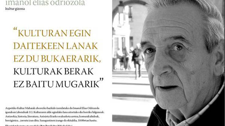 Imanol Elias: "Kulturan egin daitekeen lanak ez du bukaerarik, kulturak berak ez baitu mugarik"