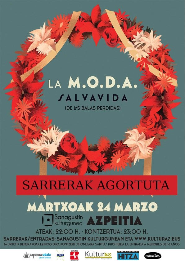 La M.O.D.A taldearen kontzerturako sarrera guztiak agortu dira