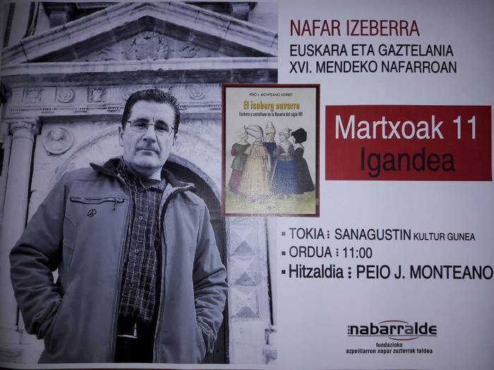 Hitzaldia: 'Euskara eta gaztelania XVI. mendeko Nafarroan'