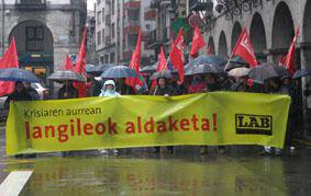 LAB  sindikatuak deitutako mobilizazioa
