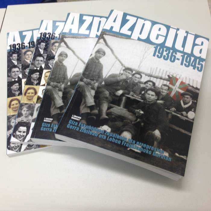 'Azpeitia 1936-1945' liburuak, agortuta