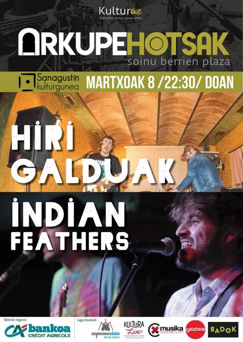 Kontzertuak: Hiri Galduak eta Indian Feathers