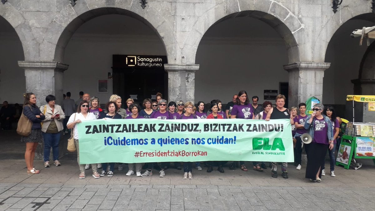 ELA sindikatuak bertan behera utzi du adinekoen egoitzetako greba