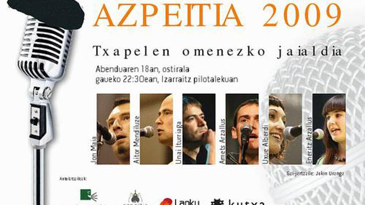 'Txapel'-en omenezko bertso saioa izango da gaur (ostirala) Izarraitzen