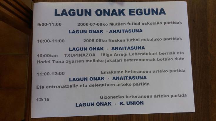 Zapatuan izango da aurtengo Lagun Onak Eguna