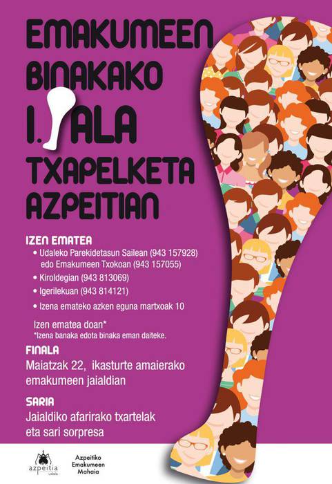 Emakumeen Binakako I. Pala Txapelketan izena eman daiteke martxoaren 10a bitartean