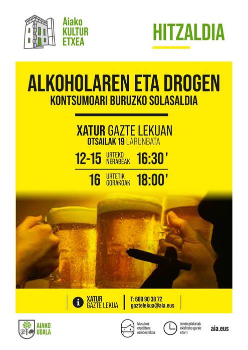 Alkoholaren eta drogen kontsumoari buruzko solasaldia (bertan behera)