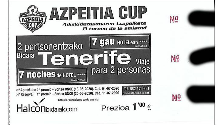 Azpeitia Cup 2020ren zozketak badu zenbaki saritua