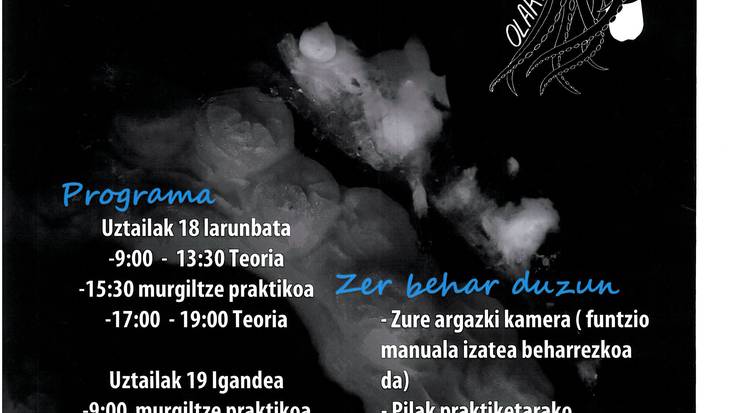 Urpeko argazki ikastaroa antolatu du Olarrusub elkarteak