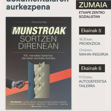 Aurkezpena: 'Munstroak sortzen direnean' dokumentala