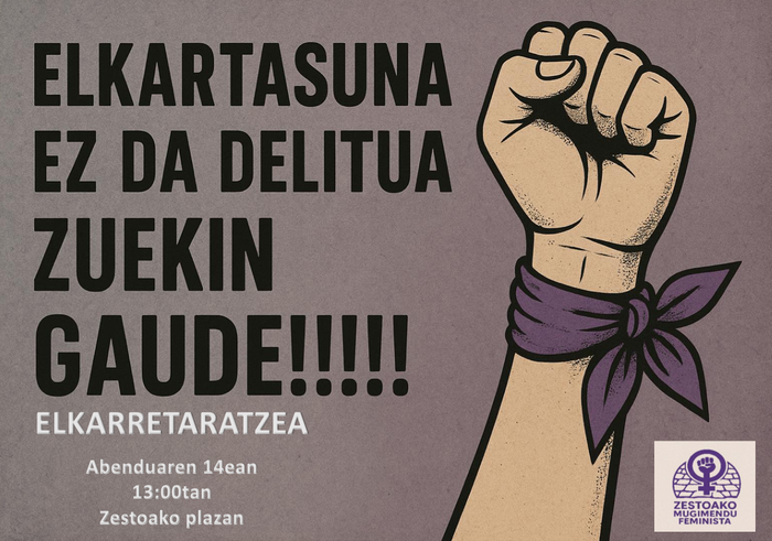 Elkarretaratzea: 'Elkartasuna ez da delitua!'