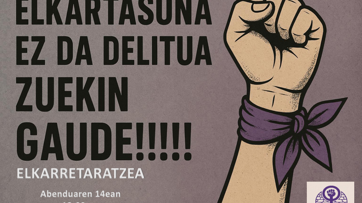 Elkarretaratzea: 'Elkartasuna ez da delitua!'