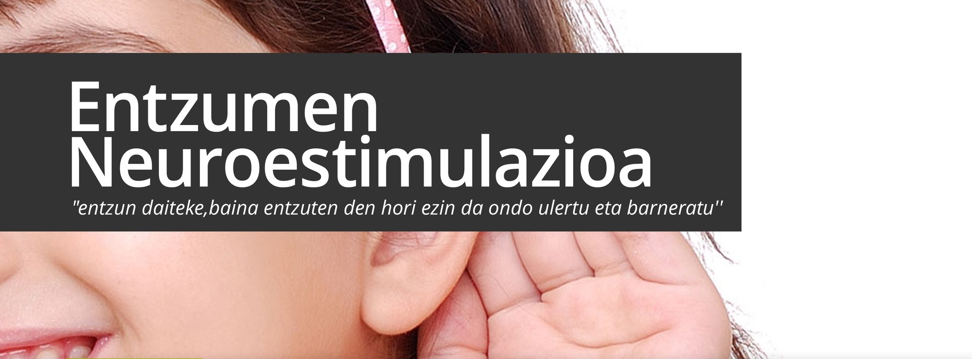 Entzumen neuroestimulazioari buruzko hitzaldia Biziloren