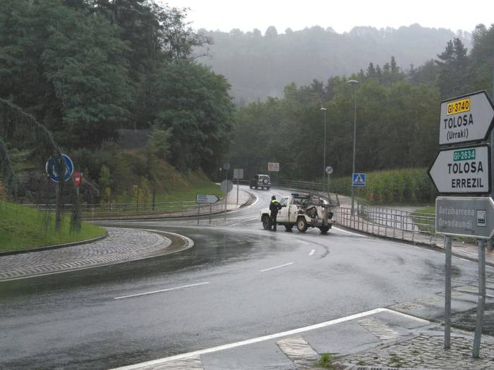 Zabalik da Azpeitia eta Errezil arteko errepidea