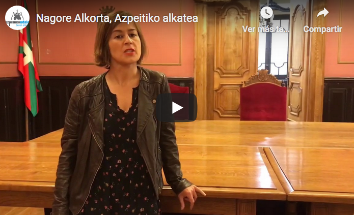 Nagore Alkorta: "Elkarrekin bagaude, azpeitiarrok gaitasuna izango dugu erronka honi aurre egiteko"