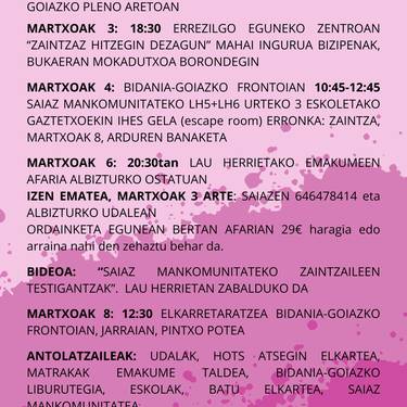 Mahai ingurua eta mokadutxoa: 'Zaintzaz hitz egin dezagun'