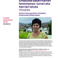 Hitzaldia: 'Emakume baserritarren feminismoa: lurrari eta herriari lotuta'