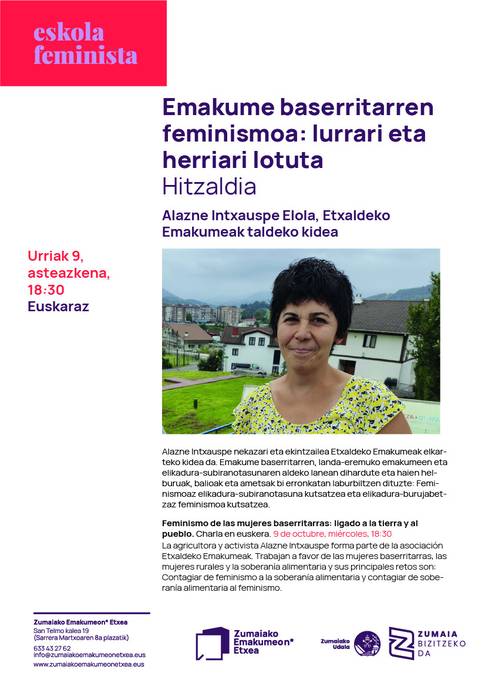 Hitzaldia: 'Emakume baserritarren feminismoa: lurrari eta herriari lotuta'