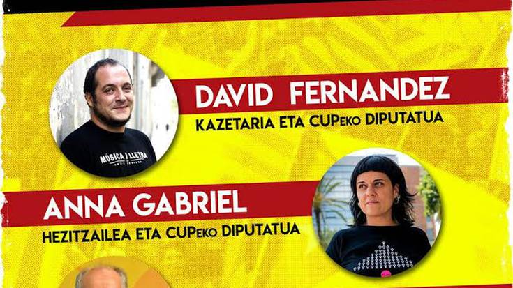 Anna Gabriel eta David Fernandez, asteburuan egingo den Deba-Reus topaketetan