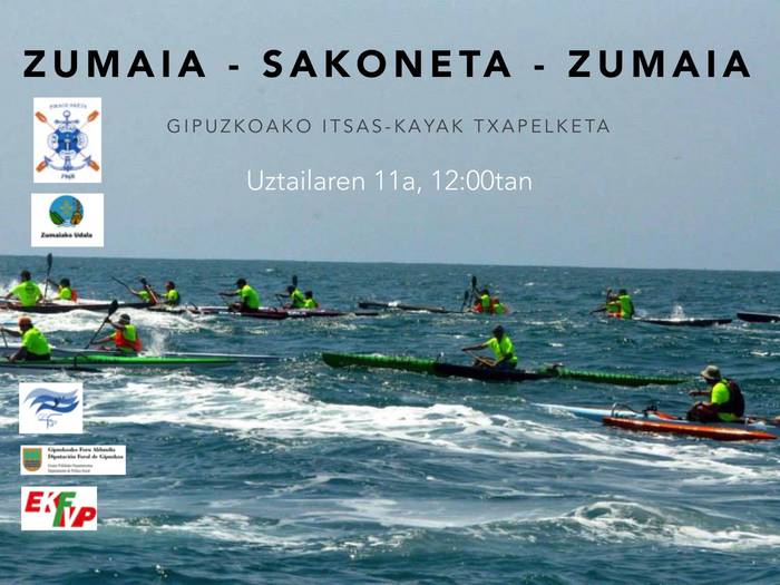 Zumaia-Sakoneta-Zumaia itsas-kayak proba jokatuko da larunbatean