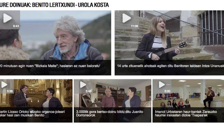 Lertxundi, Unanue eta Lizaso, 'Gure Doinuak' programaren estreinako saioan