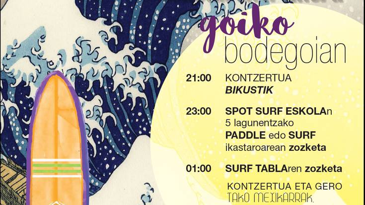 Surf festa gaur Goiko bodegoian