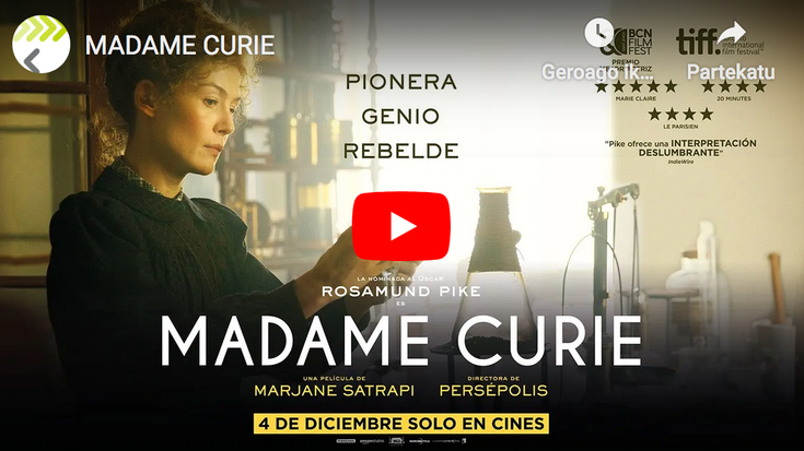 'Madame Curie' filma emango dute asteburuan Soreasun