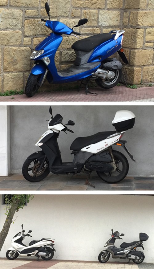  Udalak gogorarazten die herritarrei espaloiak ez direla motoak aparkatzeko 