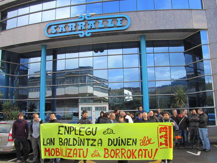 Sarralle enpresak "mendekua hartu" duela salatu du LABek