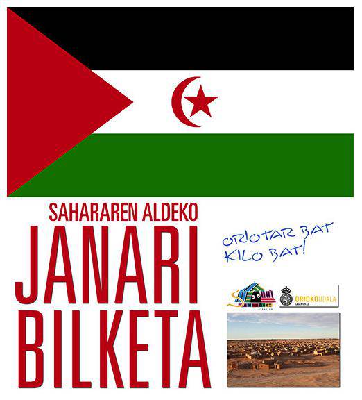 2400 kilogramo janari eta material bildu dira Saharara bidaltzeko