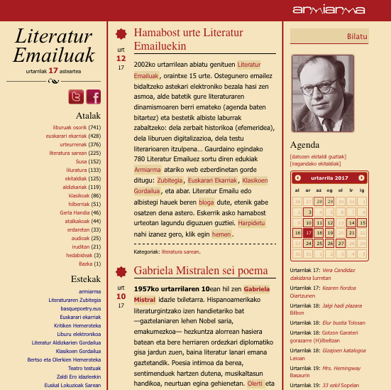 15 urte bete ditu Susaren Literatur Emailuak-ek