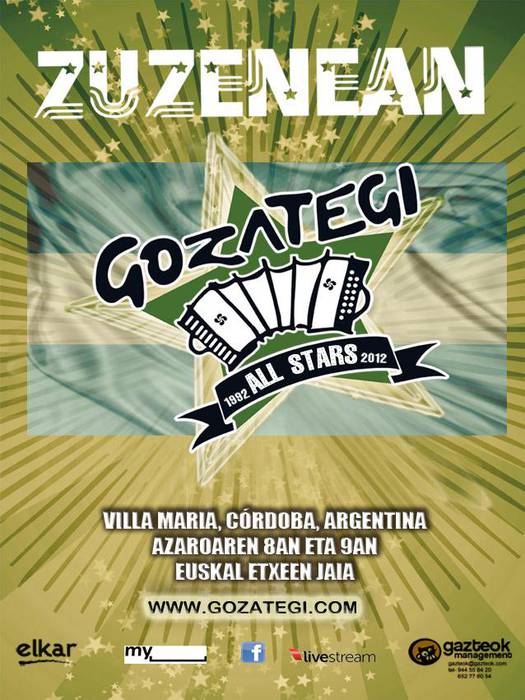 Argentinako Euskal Aste Nazionalean izango da Gozategi taldea