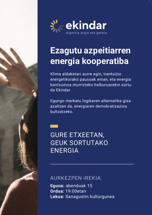 Aurkezpena: 'Ezagutu azpeitiarren energia kooperatiba'