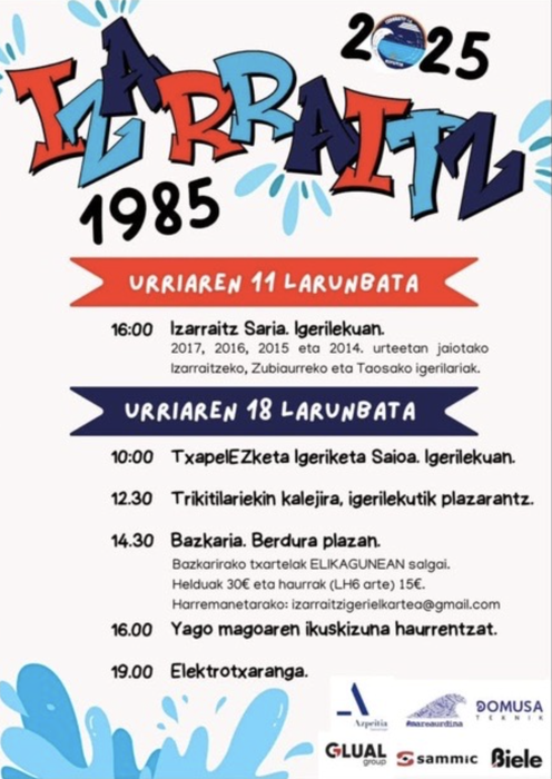 Izarraitz igeri elkartearen urteurren festa